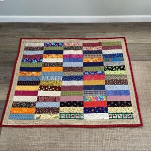Crib quilt or Wall Hanging handmade Quilt 35”x44”